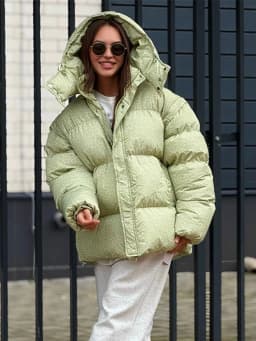 Casual Women's Printed Hooded Cotton Padded Coat Loose Long Detachable Sleeve Zipper Buttons Coats 2026 Winter Lady Warm Jacket