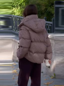 Casual Women's Printed Hooded Cotton Padded Coat Loose Long Detachable Sleeve Zipper Buttons Coats 2026 Winter Lady Warm Jacket