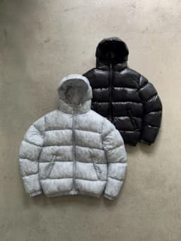 Y2K Baddie Women Short Glossy Black Puffer Coat Small Embroidery Logo Hooded Cropped Bubble Jacket Warm Street Winter Outerwear