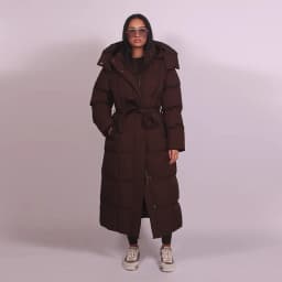 Women Detachable Triangle Shawl Long Puffer Coat Waist Tie Belted Stand Collar Oversize 2026 Casual Warm Winter Cotton Outerwear
