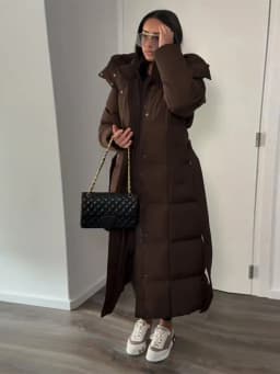 Women Detachable Triangle Shawl Long Puffer Coat Waist Tie Belted Stand Collar Oversize 2026 Casual Warm Winter Cotton Outerwear