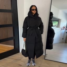 Women Detachable Triangle Shawl Long Puffer Coat Waist Tie Belted Stand Collar Oversize 2026 Casual Warm Winter Cotton Outerwear