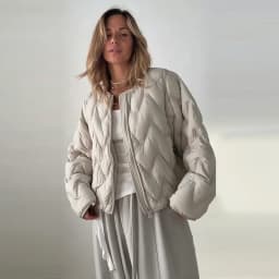 Casual Women's Quilted Cotton Padded Coats Loose O-neck Long Sleeve Zipper Female Coat 2026 Winter Lady Chic Warm Outwear