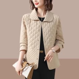 Mom's Outfit Splicing Together Winter Outwear Ladies Fashion Short ParkaTops Coat Spring Autumn Female Lingge Puffer Jacket