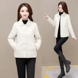 Mom's Outfit Splicing Together Winter Outwear Ladies Fashion Short ParkaTops Coat Spring Autumn Female Lingge Puffer Jacket