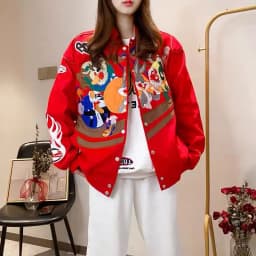 New Autumn Winter Women's Jacket Embroidery Long Sleeve American Baseball Jersey Coats Hip Hop Men's Jackets Vintage