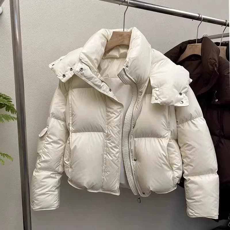 New Ladies Down Cotton Jacket 2025 Winter Loose Temperament Female Coat Elegant Leisure Women's Cotton Padded Outerwear