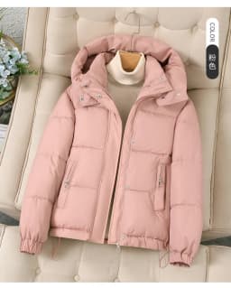 Women's Short Hooded down Jacket Korean Style Thickened Cotton Winter Coat Small Autumn 2026 New