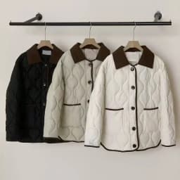 Short Down Cotton Jacket Women 2025 New Contrasting Color Lapel Diamond Grid Lightweight Loose Cotton Clothes Female Outerwear