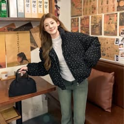 Women Parkas Jackets Casual Coats Floral Print Hooded Drawstring Zipper Long Sleeve Thick Slight Strech Street Wear 2026 Winter