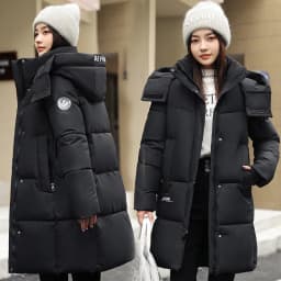 2026 New Winter Jacket Women Parka Fashion Hooded Thick Warm Long Down Cotton Coat Parkas Female Casual Outwear Overcoat Ladies