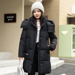 2026 New Winter Jacket Women Parka Fashion Hooded Thick Warm Long Down Cotton Coat Parkas Female Casual Outwear Overcoat Ladies