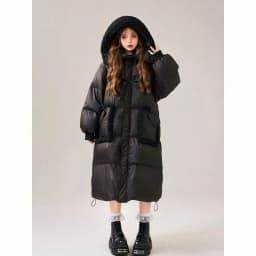 2026 Winter New Fashion Design Loose Thick Cotton Outerwear Christmas Sweet Mid-length Cotton-padded Jacket for College Students