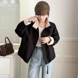 Lamb Velvet Short Parka Coat Women's Winter Casual Loose Warm Cotton Jacket Female Fashionable Commute Style Zipper Closure