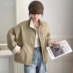 Lamb Velvet Short Parka Coat Women's Winter Casual Loose Warm Cotton Jacket Female Fashionable Commute Style Zipper Closure