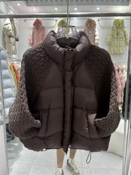 ZAROY Women Casual Puffer Jacket Autumn Knit Sleeve Patchwork Cotton Quilted Coat Stand Collar Trendy Winter Outerwear куртка