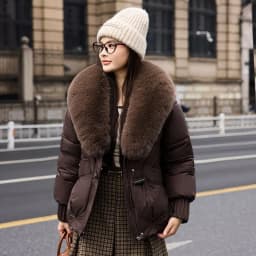 Women Winter Large Fur Collar Warm Thicken Cotton Padded Jacket 2025 New Women Loose Bread Coat Women Cotton Coat Winter Outwear