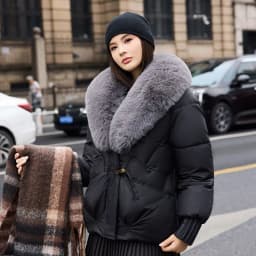 Women Winter Large Fur Collar Warm Thicken Cotton Padded Jacket 2025 New Women Loose Bread Coat Women Cotton Coat Winter Outwear