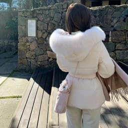 Korean Fashion Women's Solid Color Hooded Fur Collar Thin Cotton Clothes Down Jacket Women's Winter Long-sleeved Versatile Coat