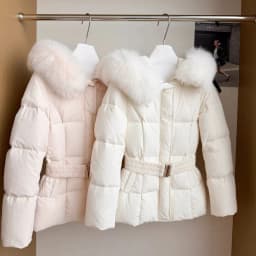 Korean Fashion Women's Solid Color Hooded Fur Collar Thin Cotton Clothes Down Jacket Women's Winter Long-sleeved Versatile Coat