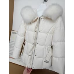 Korean Fashion Women's Solid Color Hooded Fur Collar Thin Cotton Clothes Down Jacket Women's Winter Long-sleeved Versatile Coat