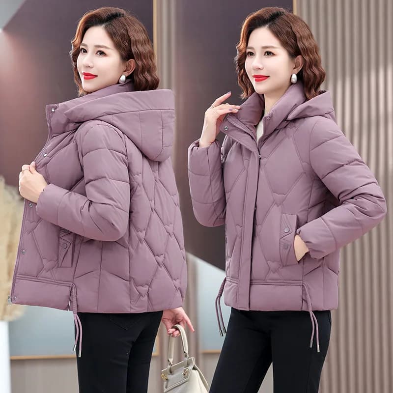 Winter Warm Thick Hooded Puffer Coat for Women L-4XL Windproof Russian Cold Weather Snow Jacket Middle Aged Mom Outerwear Cozy