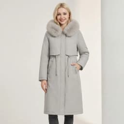 2026 New Double-sided Wear Parkas Women's Winter Fleece Cotton-padded Jacket X-long Overcoat Faux Mink Fur Thicken Hooded Coats
