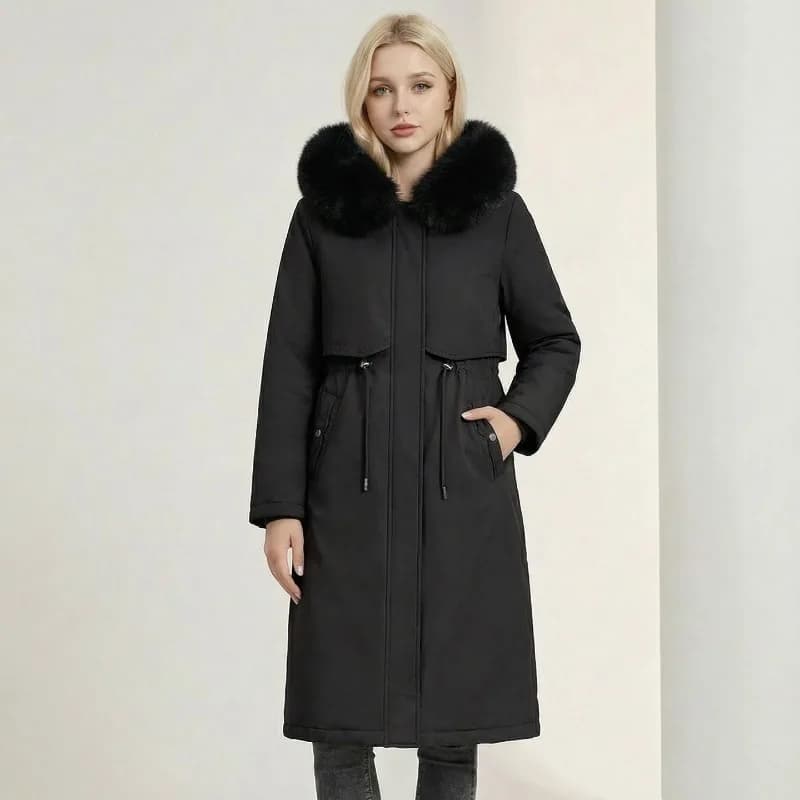 2026 New Double-sided Wear Parkas Women's Winter Fleece Cotton-padded Jacket X-long Overcoat Faux Mink Fur Thicken Hooded Coats