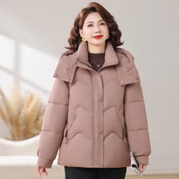 Winter Thick Hooded Puffer Coat Women Parkas XL-5XL Windproof Russian Cold Weather Snow Jacket Middle Aged Mom Outerwear Cozy