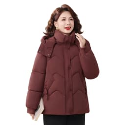 Winter Thick Hooded Puffer Coat Women Parkas XL-5XL Windproof Russian Cold Weather Snow Jacket Middle Aged Mom Outerwear Cozy