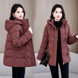 Winter Thick Hooded Puffer Coat Women XL-5XL Windproof Parkas Russian Cold Weather Snow Jacket Middle Aged Mom Outerwear New