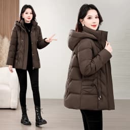 Winter Thick Hooded Puffer Coat Women XL-5XL Windproof Parkas Russian Cold Weather Snow Jacket Middle Aged Mom Outerwear New
