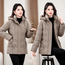 Winter Thick Hooded Puffer Coat Women XL-5XL Windproof Parkas Russian Cold Weather Snow Jacket Middle Aged Mom Outerwear New