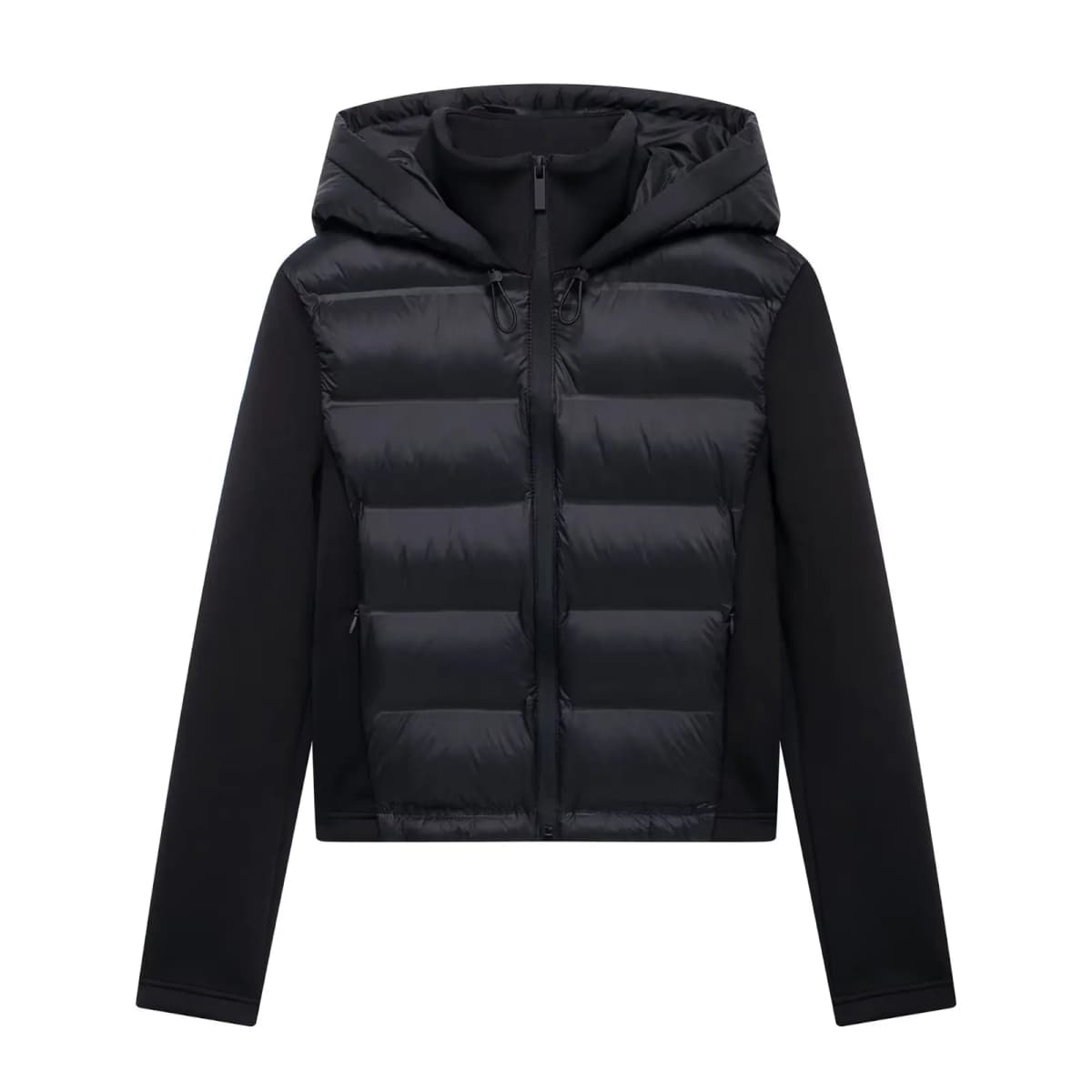 Autumn Winter New Women's Lightweight Warm Down Coat Long Sleeve Zipper Hooded Sports Padded Jacket