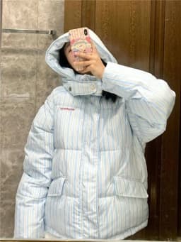 2025 Winter New Hooded Jacket Korean Loose Warm Thick Cotton Coat Women Printing Overcoat Quilted Coat Women Long Parkas Outwear