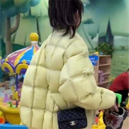 Women's Cotton Jacket 2025 Korean Edition New Autumn Winter Solid Color Round Neck Fashion Thick Warm Coat Parka Overcoat