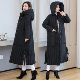 Winter 2026 New Korean Loose Women Jacket Down cotton Long Hooded Coat Thicken Parkas Female Loose Windproof Warm Overcoat