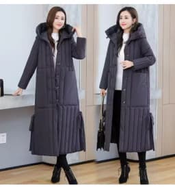 Winter 2026 New Korean Loose Women Jacket Down cotton Long Hooded Coat Thicken Parkas Female Loose Windproof Warm Overcoat