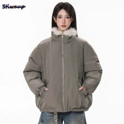 Women's Winter Down Jacket Plush Collar Winter Woman Clothes Luxury Padding Lightweight Puffer Women Brand Luxury Down Jackets