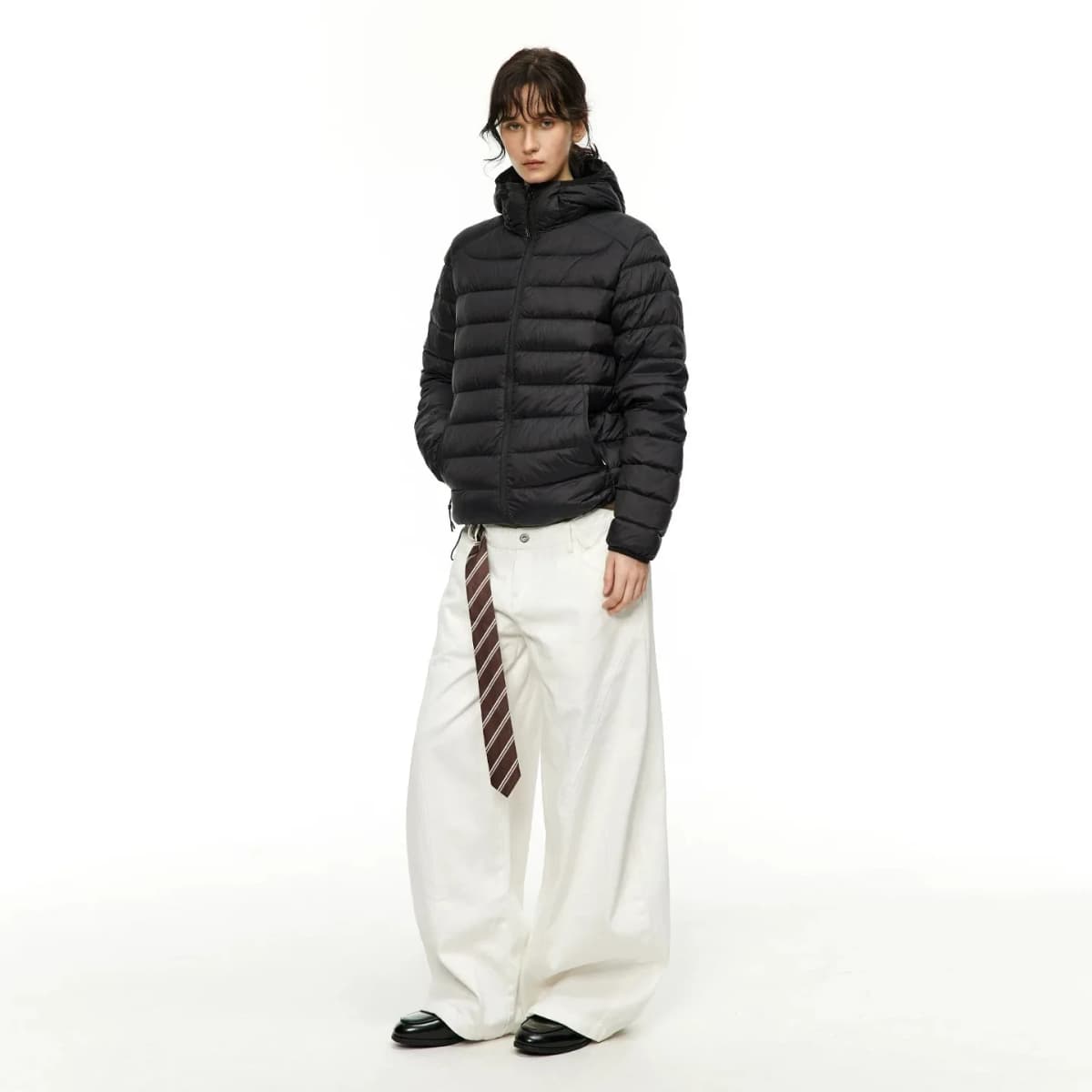 New Foreign Trade Minimalist Quilted Down Parkas Women Hooded Slim Lightweight Warm Coat Fashion Casual Outdoor Winter Soft