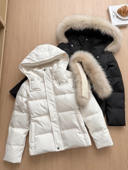 Detachable Faux Fur Collar Hooded Cotton Jacket Thickened Warm Winter Short Coat For Women Korean Slim Versatile Outerwear