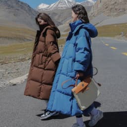2023 Down Coats New Long-style Cotton Dress Korean Version Large Size Korean Fashion Jackets Winter Heat Parka Feminina