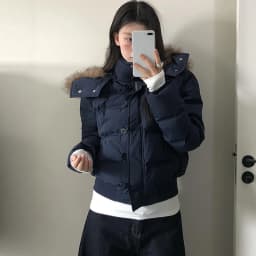 Korean Large Fur Collar Short Padded Jacket Women 2026 Winter New Thick Hooded Parkas Women Retro Zipper Button Puffer Jackets