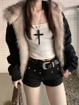 Elegant Liner Fur Collar Hood Loose Coat Women Y2k Thick Fashion Parkas Casual Tops Outerwear Padded Jackets Winter New Clothe