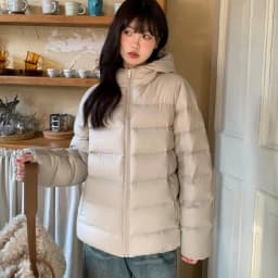 Preppy Style Short Hooded Puffer Jacket Women Autumn Winter Warm Lightweight Solid Padded Parkas Woman Korean Simple Cotton Coat