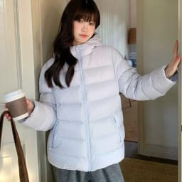 Preppy Style Short Hooded Puffer Jacket Women Autumn Winter Warm Lightweight Solid Padded Parkas Woman Korean Simple Cotton Coat