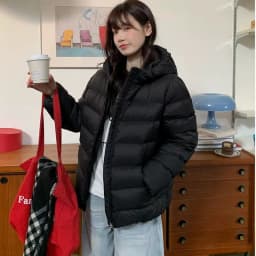 Preppy Style Short Hooded Puffer Jacket Women Autumn Winter Warm Lightweight Solid Padded Parkas Woman Korean Simple Cotton Coat