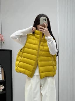 Lightweight Quilted Down Cotton Parkas Vest Women Short Fall Winter New Korean Loose Stand Collar Sleeveless Warm Jacket