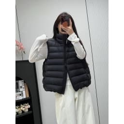 Lightweight Quilted Down Cotton Parkas Vest Women Short Fall Winter New Korean Loose Stand Collar Sleeveless Warm Jacket