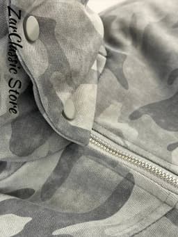 Fashion Camo Printed Women's Winter Jacket Casual Hooded Full Sleeve Loose Cropped Padded Coats New Street Chic Outwear 2026
